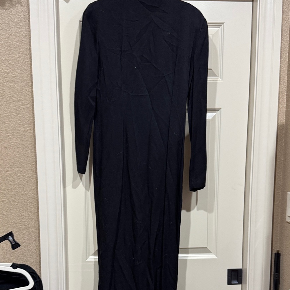Vintage 80s/90s Virgo Fashions Black Midi Blazer Dress size 8 - Picture 9 of 11